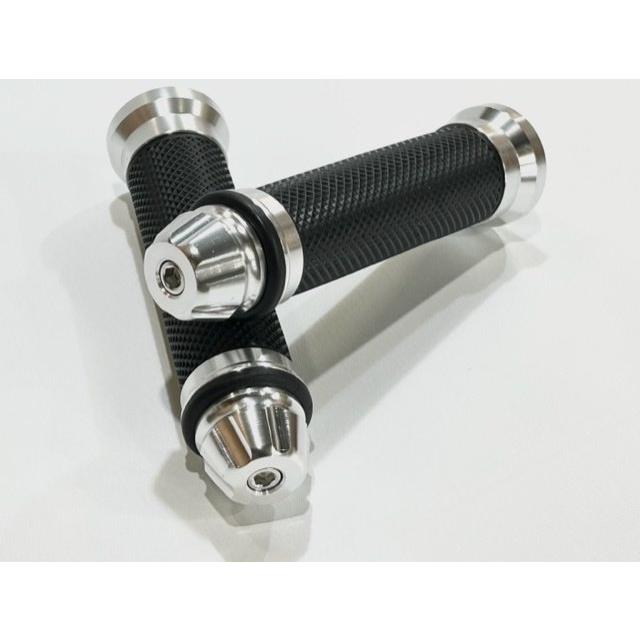 SPUNKY’S スパンキーズ アルミラバーグリップ カラー：シルバー ジャイロキャノピー ジャイロUP ジャイロX HONDA ホンダ グリップ ハンドル | ブランド登録なし