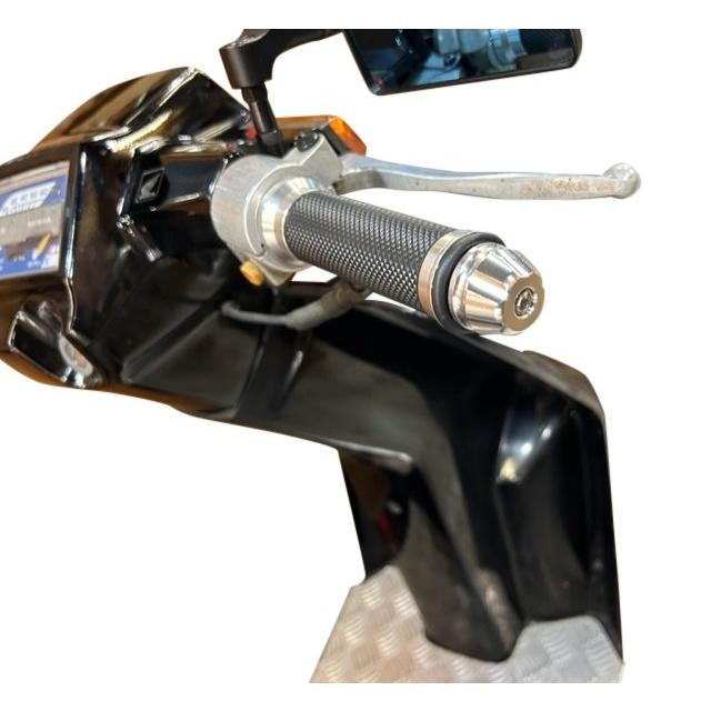 SPUNKY’S スパンキーズ アルミラバーグリップ カラー：シルバー ジャイロキャノピー ジャイロUP ジャイロX HONDA ホンダ グリップ ハンドル | ブランド登録なし | 06