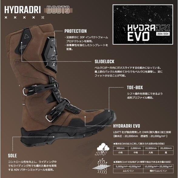 数量限定セール LEATT BRACE リアットブレイス ADV HydraDri 7.5 ブーツ サイズ：8(26.0-26.5cm)