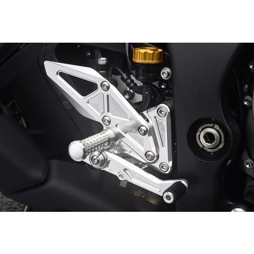 AGRAS アグラス バックステップ アルマイトカラー：ゴールド / ステップバータイプ：MFJ-B(標準) ステップバーエンドカラー：ホワイト ZX-10R ステップ 足回り | Agras
