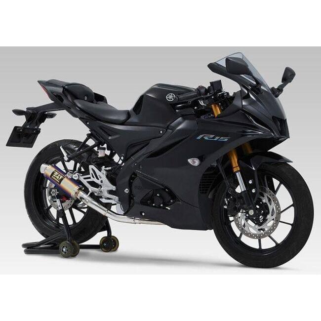 YOSHIMURA ヨシムラ 機械曲GP-MAGNUMサイクロン EXPORT SPEC 政府認証 タイプ：STB(チタンブルーカバー) YZF-R15 YZF-R125 MT-125 XSR125 YAMAHA ヤマハ | ヨシムラ | 04