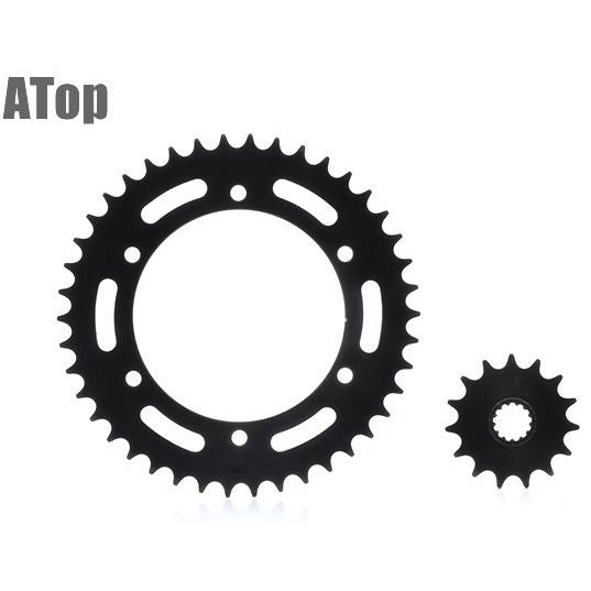 ATop エートップ フロント・リア スプロケットセット 鋼ステンレス DR250R ジェベル250 ジェベル250XC SUZUKI スズキ スプロケット前後セット 駆動系 | ATop