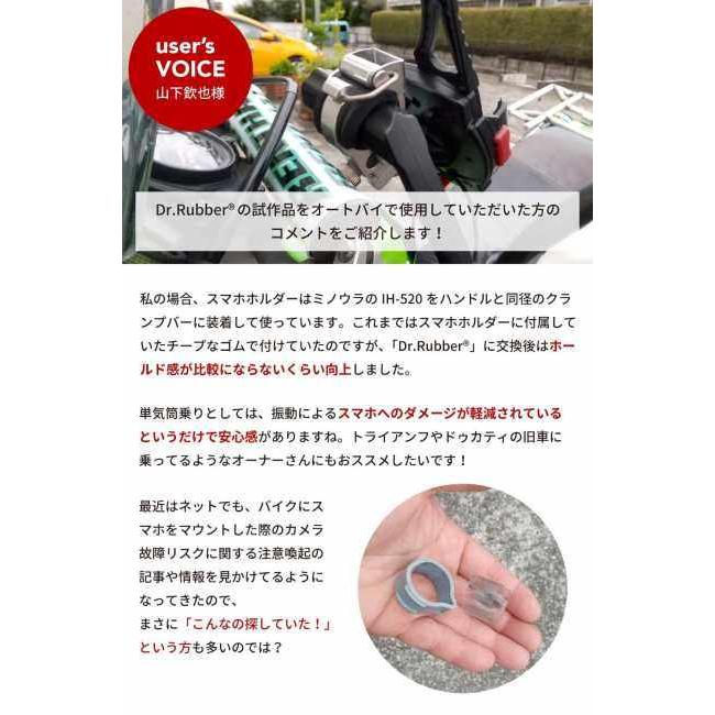Dr.Rubber ドクターラバー スマホホルダー専用 衝撃振動吸収ハンドル