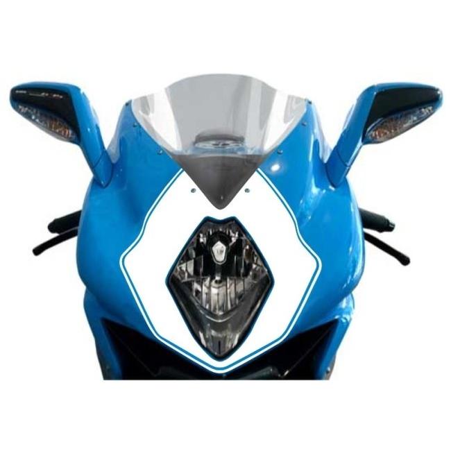 MDF エムディーエフ フロントゼッケン アタッカーモデル カラー：ホワイト＆ブルー F3 675 800 MV AGUSTA アグスタ グラフィックキット 外装 | MDF | 01