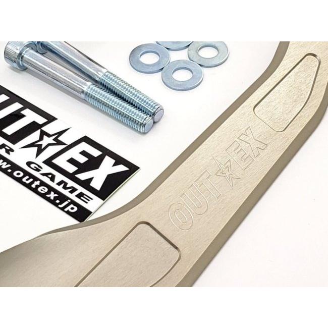 OUTEX アウテックス ステムスタビライザー(アルミ素材) カラー：チタンカラーアルマイト CT125ハンターカブ HONDA ホンダ ステムスタビライザー サスペンション_2