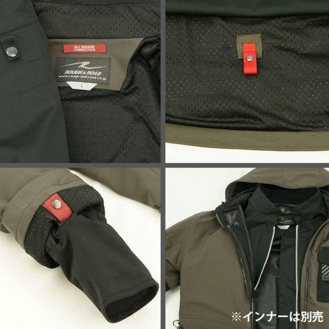ROUGH＆ROAD ラフ＆ロード エアスルーソフトシェルストレッチパーカーFP レディース サイズ：WL オールシーズンジャケット ジャケット アパレル_9