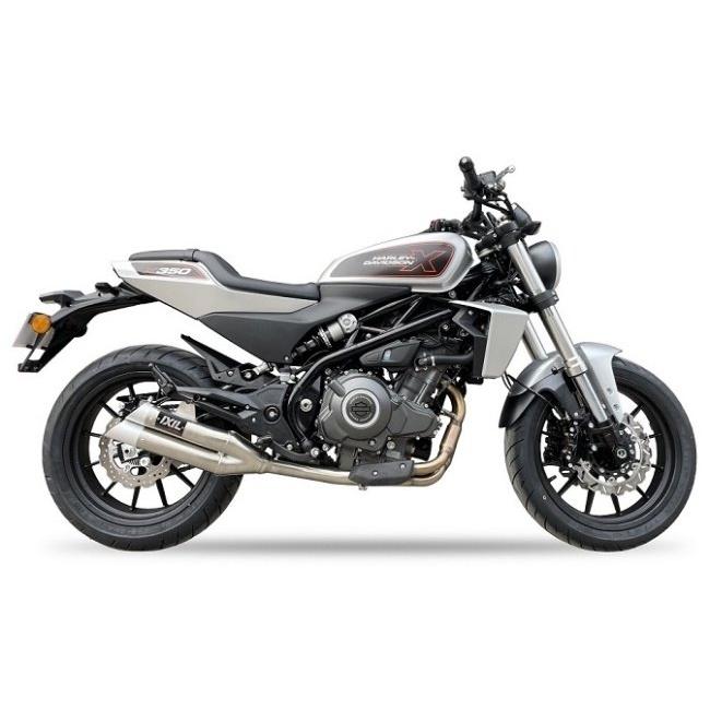 IXIL イクシル スリップオンマフラー デュアルハイパーロー コンプリート：マットポリッシュ(L3X) X350 HARLEY-DAVIDSON ハーレーダビッドソン マフラー | ブランド登録なし | 01