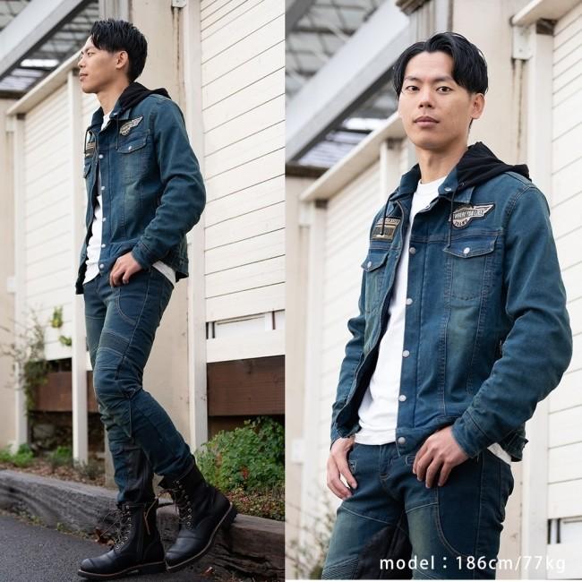 DEGNER（デグナー） フード付デニムジャケット／Denim Jacket with