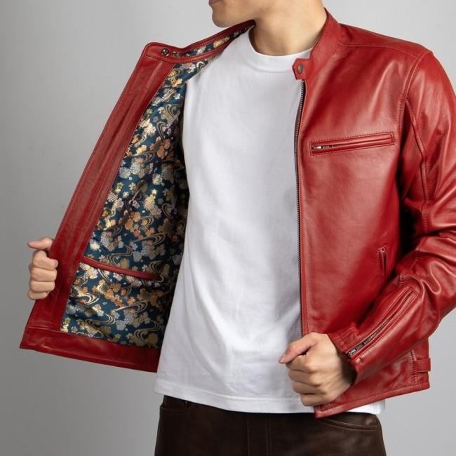 DEGNER デグナー 花山金襴×レザージャケット／Kimono Brocade Leather Jacket サイズ：L レザージャケット ジャケット アパレル | DEGNER | 04