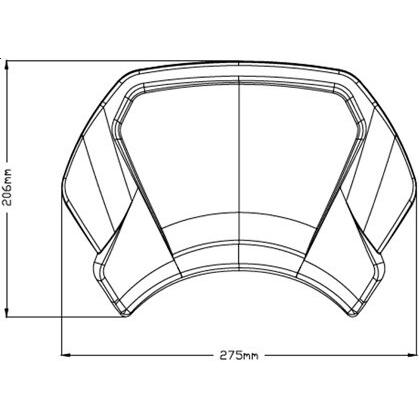 Puig（プーチ） フロントパネル(アルミ)トップブリッジマウント汎用