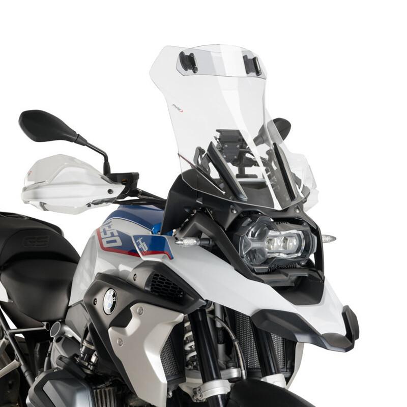 puig スクリーン 延長 多段調整バイザー 汎用 プーチ R1250 等に Puig（プーチ） ツーリングスクリーン バイザー付き (Touring