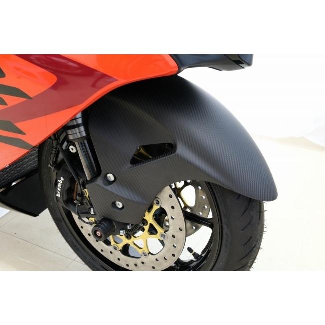 スズキハヤブサ3型　綾織フロントカーボンフェンダー SPEEDRA（スピードラ） フロントフェンダー ドライカーボン 仕様：綾