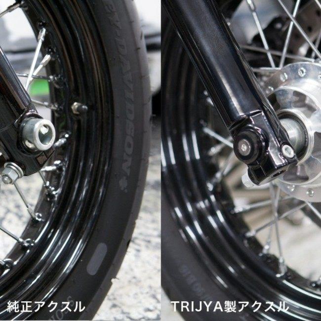 TRIJYA トライジャ アクスルシャフト カラー：ブラック HARLEY-DAVIDSON ハーレーダビッドソン ホイール関連 足回り ...