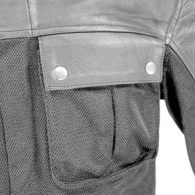 KOMINE コミネ JK-170 レザーメッシュロングジャケット サイズ：M レザージャケット ジャケット アパレル
