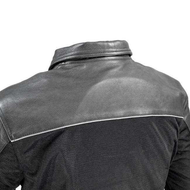KOMINE コミネ JK-170 レザーメッシュロングジャケット サイズ：M レザージャケット ジャケット アパレル