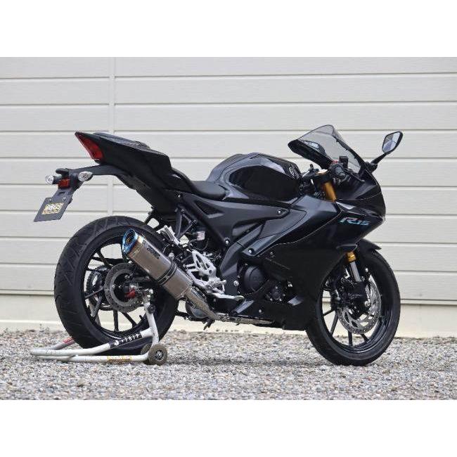 WR&rsquo;S ダブルアールズ SS-OVALチタンサイレンサーフルエキゾースト サイレンサー仕様：ソリッドチタン YZF-R15 YZF-R125 MT-125 YAMAHA ヤマハ マフラー