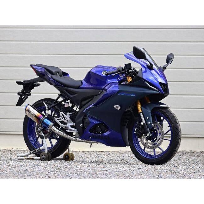 WR’S ダブルアールズ SS-OVALチタンサイレンサーフルエキゾースト サイレンサー仕様：焼き色チタン YZF-R15 YZF-R125 MT-125 YAMAHA ヤマハ マフラー | WR'S | 04