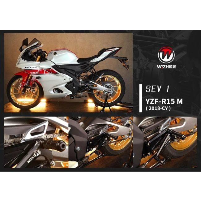 WIZH ウィズ SEV1 バックステップ YZF-R125/YZF-R15 V4/M (21-) (No QS) Color：Black YZF-R125 YZF-R15 YZF-R15M YAMAHA ヤマハ YAMAHA ヤマハ YAMAHA ヤマハ｜webike｜04