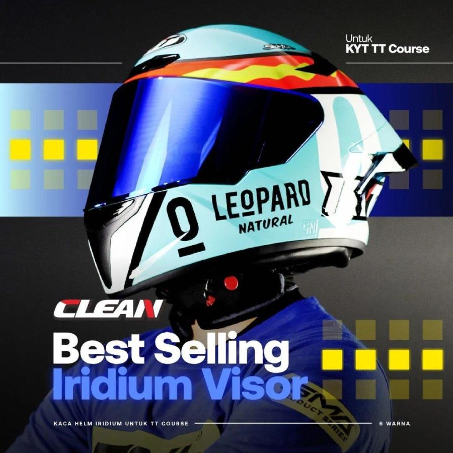 Clean クリーン Helmet Visor Iridium No.45 Color：Revo Gold TT Course ヘルメットシールド ヘルメット | ブランド登録なし