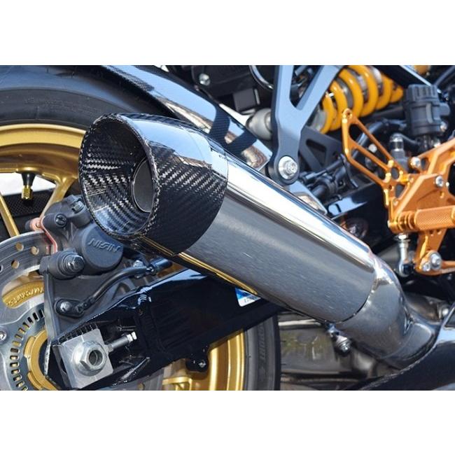 カーボンファイバー マフラーエンド ブラック・ブルー BLESS R'S ブレスアールズ マフラーカーボンフィニッシャー Z900RS