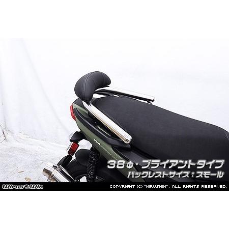 WirusWin ウイルズウィン バックレスト付き 38Φタンデムバー タイプ：ブライアントタイプ / サイズ：スモール X FORCE YAMAHA ヤマハ 外装_1