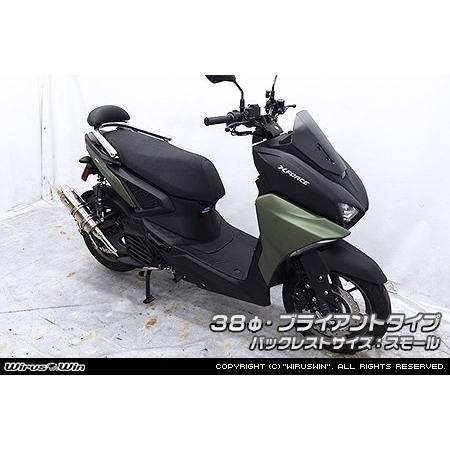 WirusWin ウイルズウィン バックレスト付き 38Φタンデムバー タイプ：ブライアントタイプ / サイズ：スモール X FORCE YAMAHA ヤマハ 外装_2