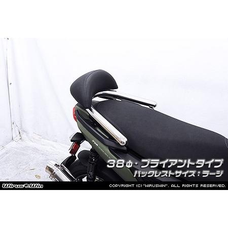 WirusWin ウイルズウィン バックレスト付き 38Φタンデムバー タイプ：ブライアントタイプ / サイズ：ラージ X FORCE YAMAHA ヤマハ 外装_1