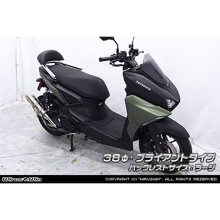 WirusWin ウイルズウィン バックレスト付き 38Φタンデムバー タイプ：ブライアントタイプ / サイズ：ラージ X FORCE YAMAHA ヤマハ 外装_2