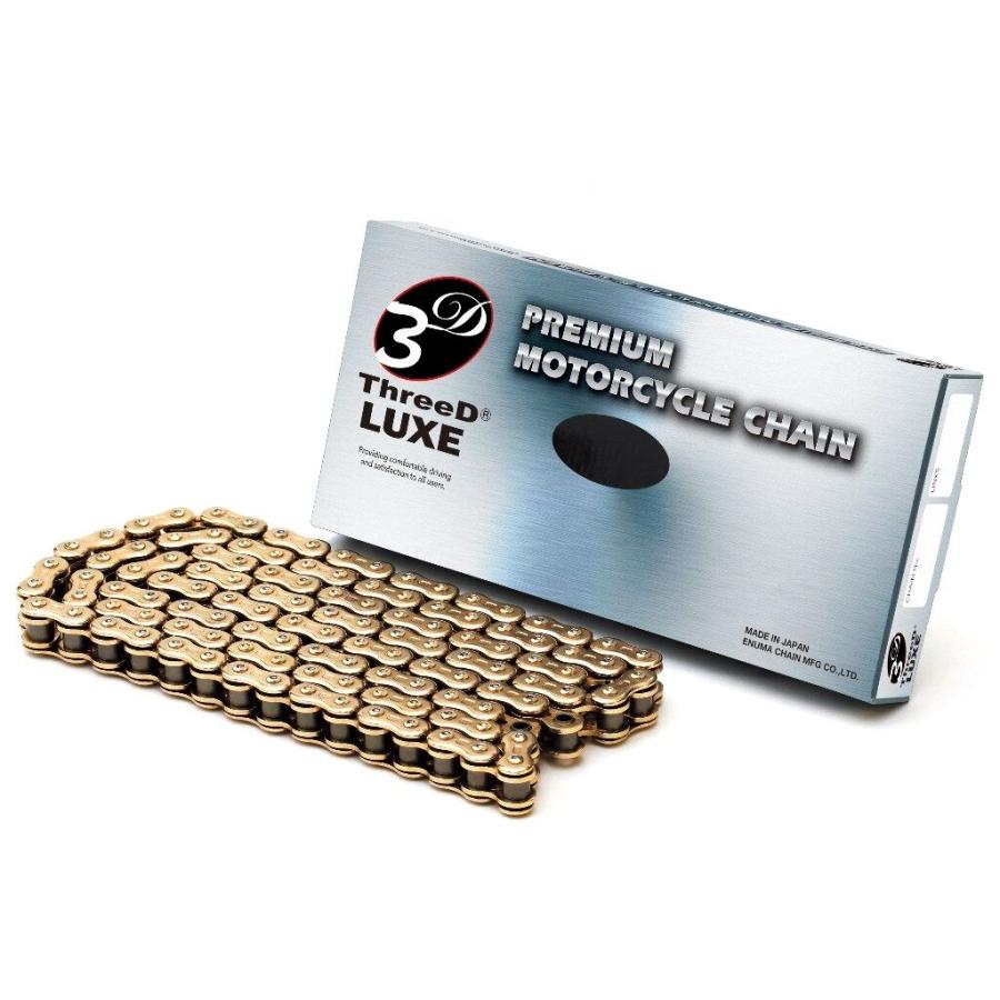 EKチェーン 江沼チェーン ThreeD LUXE (スリードリュクス) チェーン 520L/3Dゴールド【カシメ(MLJ)ジョイント付属】 リンク数：130L HONDA ホンダ 駆動系 | EKチェーン