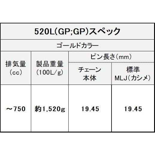 EKチェーン 江沼チェーン ThreeD LUXE (スリードリュクス) チェーン 520L/3Dゴールド【カシメ(MLJ)ジョイント付属】 リンク数：130L HONDA ホンダ 駆動系 | EKチェーン | 04