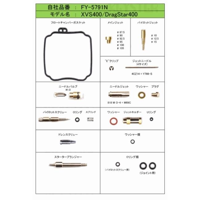 KEYSTER（キースター） キャブレター燃調キット オーバーホール