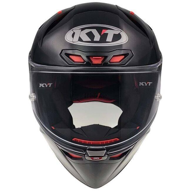 KYT ケイワイティ KX-1 RACE GP PLAIN BLACK ／E06-FIM［プレーン