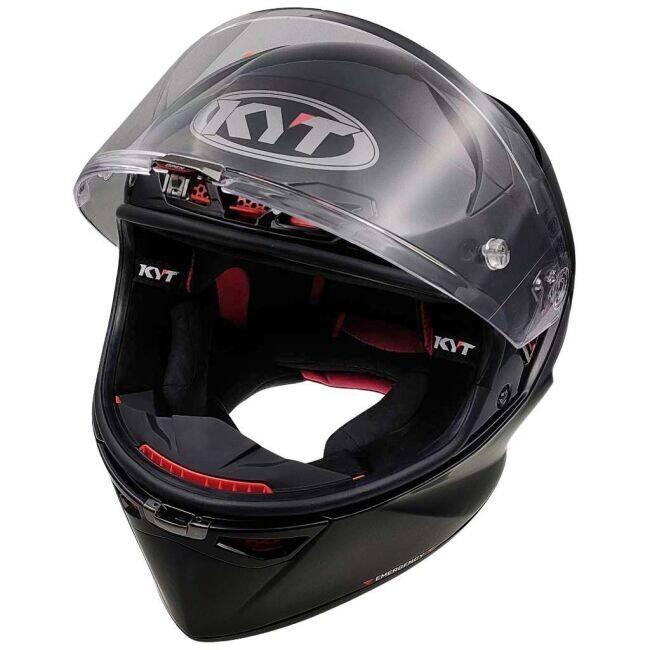 KYT ケイワイティ KX-1 RACE GP PLAIN BLACK ／E06-FIM［プレーン