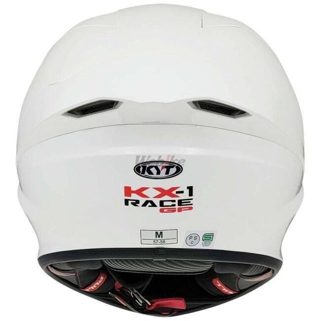 KYT ケイワイティ KX-1 RACE GP PLAIN WHITE ／E06-FIM［プレーン