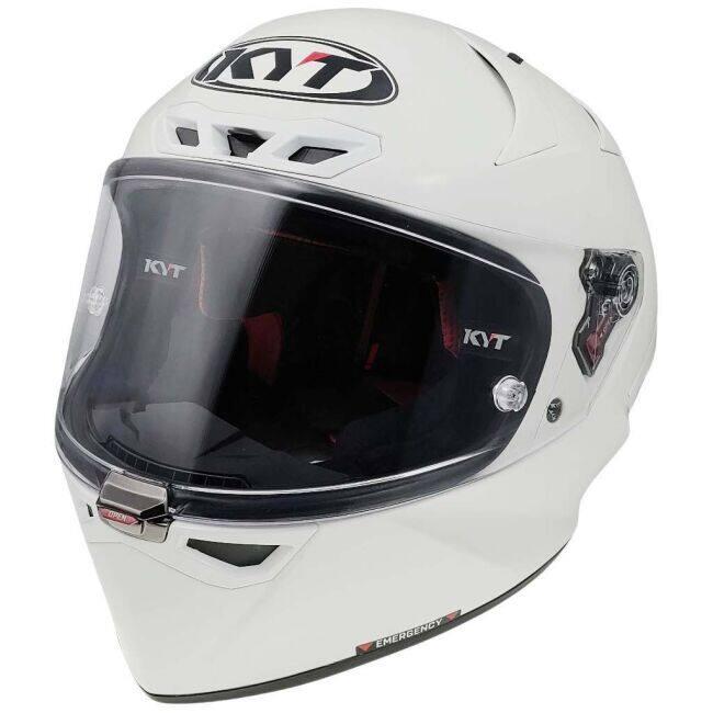 KYT ケイワイティ KX-1 RACE GP PLAIN WHITE ／E06-FIM［プレーン