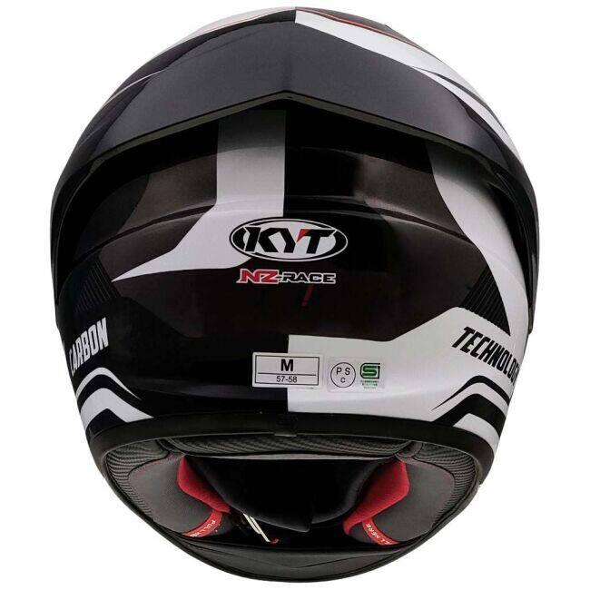 KYT ケイワイティ NZ RACE CARBON COMPETITION WHITE ／E06［カーボンコンペティションホワイト］ヘルメット サイズ：M(57-58cm) フルフェイスヘルメット | ブランド登録なし | 16
