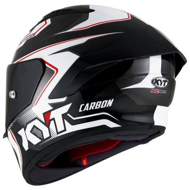 KYT ケイワイティ NZ RACE CARBON COMPETITION WHITE ／E06［カーボンコンペティションホワイト］ヘルメット サイズ：M(57-58cm) フルフェイスヘルメット | ブランド登録なし | 05