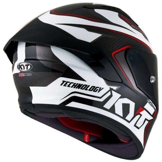 KYT ケイワイティ NZ RACE CARBON COMPETITION WHITE ／E06［カーボンコンペティションホワイト］ヘルメット サイズ：M(57-58cm) フルフェイスヘルメット | ブランド登録なし | 06