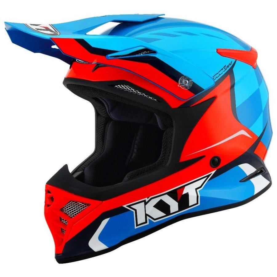 KYT ケイワイティ SKYHAWK [スカイホーク] GLOWING BLUE／ORANGE FLUO［グローイング ブルー／オレンジ フロー］ヘルメット サイズ：L(59-60cm) ヘルメット | ブランド登録なし