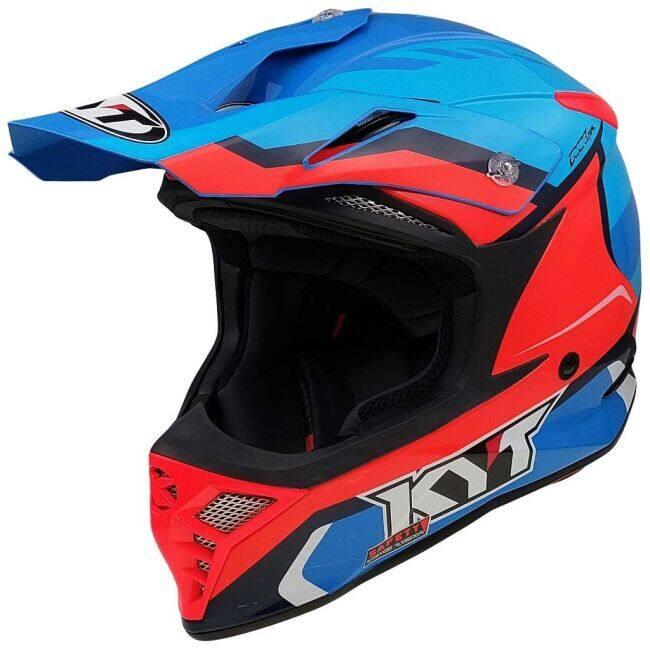 KYT ケイワイティ SKYHAWK [スカイホーク] GLOWING BLUE／ORANGE FLUO［グローイング ブルー／オレンジ フロー］ヘルメット サイズ：L(59-60cm) ヘルメット | ブランド登録なし | 16