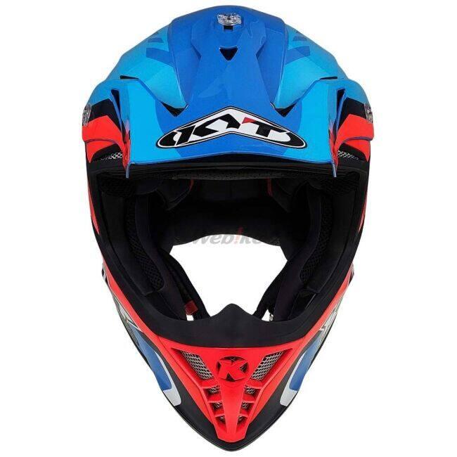KYT ケイワイティ SKYHAWK [スカイホーク] GLOWING BLUE／ORANGE FLUO［グローイング ブルー／オレンジ フロー］ヘルメット サイズ：L(59-60cm) ヘルメット | ブランド登録なし | 18