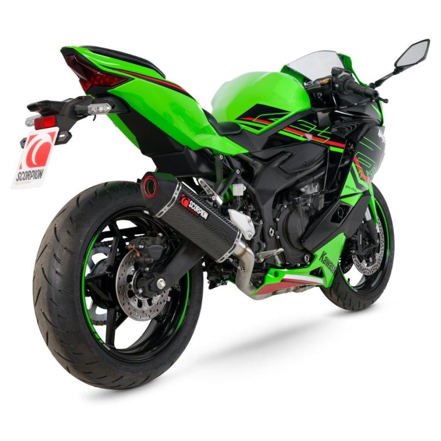 SCORPION スコーピオン セルケトパラレル フルエキゾーストマフラー タイプ：カーボン／重量：6.07kg ZX-4RR KAWASAKI カワサキ マフラー | SCORPION