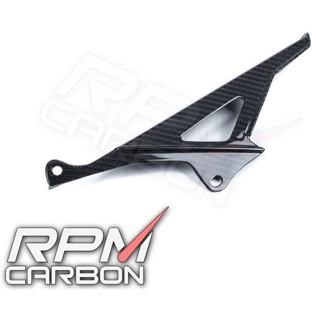 RPM CARBON アールピーエムカーボン アッパーチェーンガード RSV4 仕上げ：ツヤあり / 仕様：平織 Tuono APRILIA アプリリア チェーンガード フレームの画像