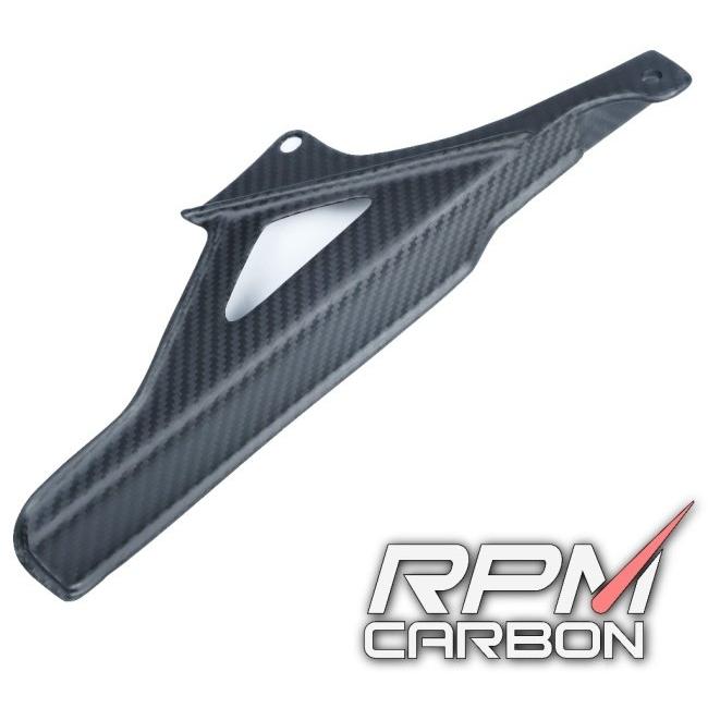 RPM CARBON アールピーエムカーボン アッパーチェーンガード RSV4 仕上げ：ツヤなし / 仕様：平織 Tuono APRILIA アプリリア チェーンガード フレームの画像