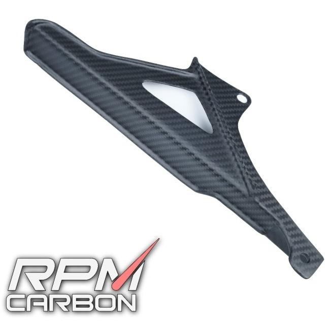 RPM CARBON アールピーエムカーボン アッパーチェーンガード RSV4 仕上げ：ツヤなし / 仕様：平織 Tuono APRILIA アプリリア チェーンガード フレームの画像