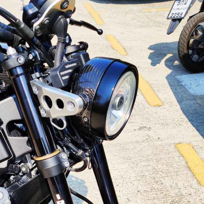 RPM CARBON アールピーエムカーボン ヘッドライトカバー XSR900 仕上げ：ツヤあり / 仕様：平織 YAMAHA ヤマハ ヘッドライト 灯火類 電装系の画像