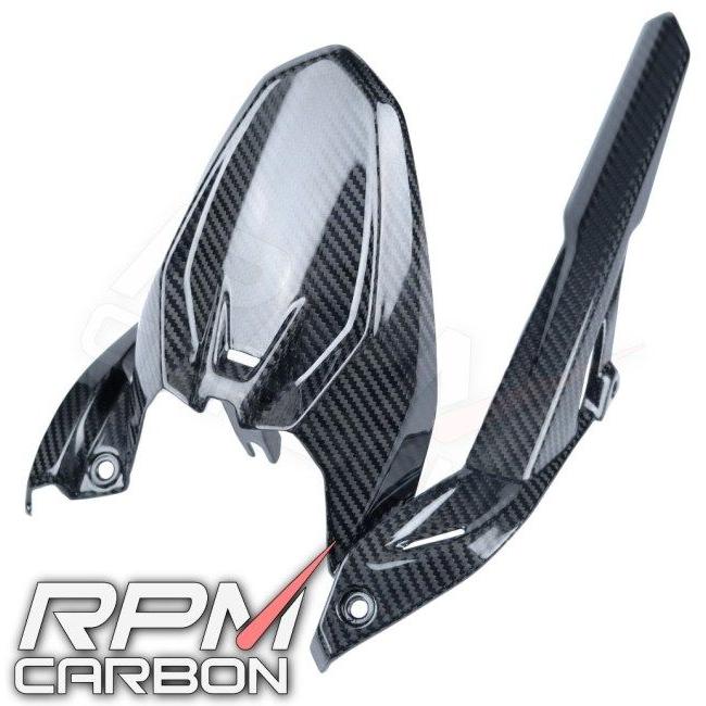 RPM CARBON アールピーエムカーボン チェーンガード付きリアフェンダー (DPスタイル) 仕上げ：ツヤなし / 仕様：綾織 Monster937 DUCATI ドゥカティ 外装の画像