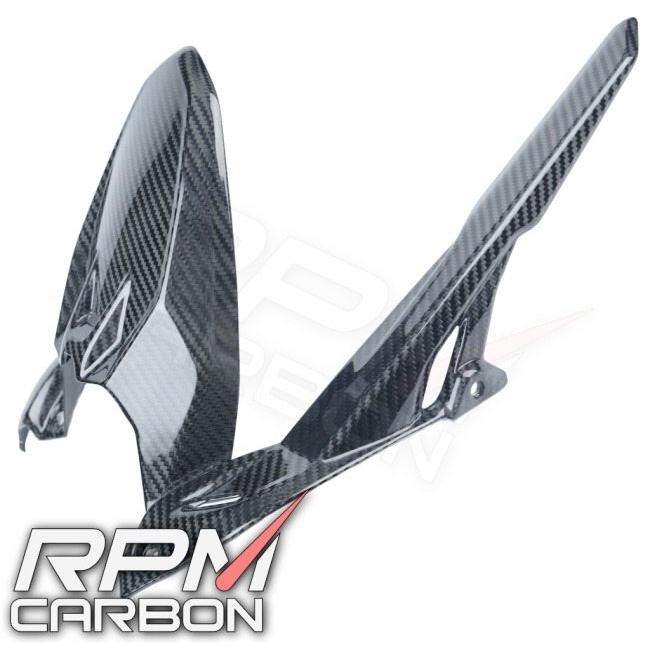 RPM CARBON アールピーエムカーボン チェーンガード付きリアフェンダー (DPスタイル) 仕上げ：ツヤなし / 仕様：綾織 Monster937 DUCATI ドゥカティ 外装の画像