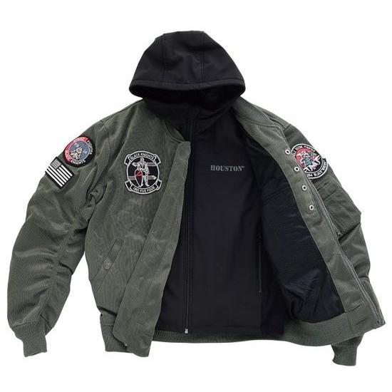 HOUSTON（ヒューストン） MA-1 BLACK KNIGHTS MESH M／C JAC サイズ