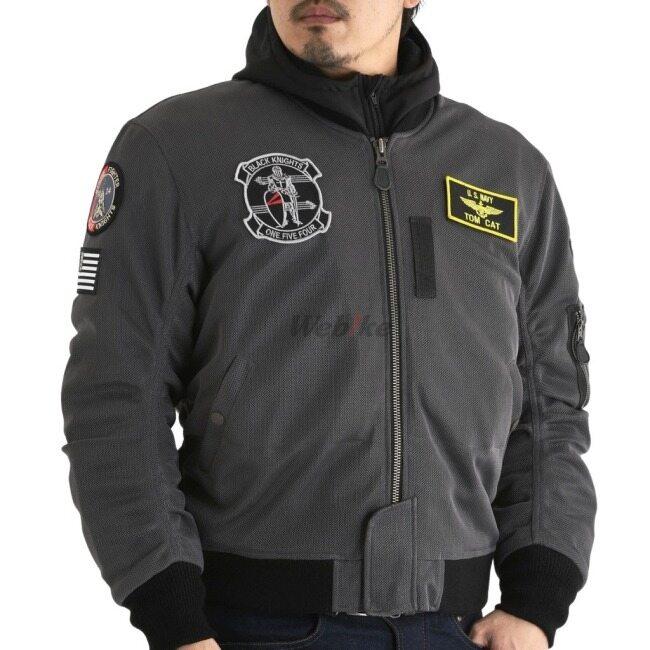 HOUSTON（ヒューストン） MA-1 BLACK KNIGHTS MESH M／C JAC サイズ